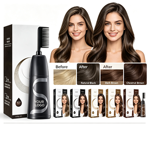 ChuYan Champú Tinte Permanente para el Cabello de Marca Privada con Aplicador de Peine, Sin Amoniaco, Color Herbal Natural, Venta al por Mayor - Product Image 1