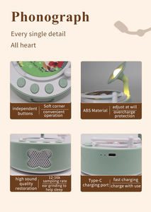 Caja de Cuentos con Discos de Vinilo, Diseño Vintage, Juguete Musical Educativo, Batería de Litio, Historias y Canciones de Cuna en MP3 para Niños de 2 a 4 Años - Product Image 4