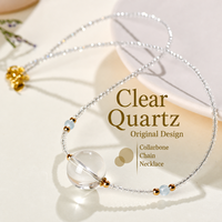 Fournisseur d'usine Nouveau style tendance Colliers géométriques en perles et pierres de cristal pour femmes avec fermoir mousqueton - Cadeau de fête tendance