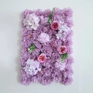 Top Selling 40x60 Cm Plastic Grid Artificial Flower Wall Panels Wedding Background Decoration Backdrops