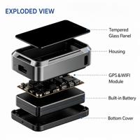 Mini traceur GPS GF-09, positionnement WiFi en temps réel, bouton SOS d'urgence, prise en charge de l'application Android IOS, autonomie de la batterie de 1 an, 24-48 heures