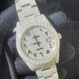 <span class=keywords><strong>2025</strong></span> Luxe Roze Wijzerplaat Bling Iced Out Sport Horloge Voor Mannen En Vrouwen Hiphop Diamant Mode Sieraden Met Messing Etui - Product Image 3