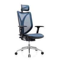 Chaise de bureau moderne réglable en maille, avec appui-tête,