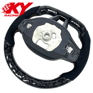 Customized forged carbon fiber black leather LED steering <b>wheel</b> for BMW G20 G30 G21 G22 G28 G32 M340i 330i G82 G80 M440i - Product Image 3