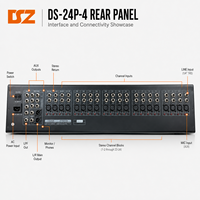 Consola de Mezclas de Audio Profesional DSZ DS-24P-4 de 24 Canales con Entradas XLR/USB - Controlador de DJ y Equipo de Audio