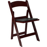 Chaise pliante d'extérieur en résine blanche pour événements, mariages, jardins, style Tiffany et Wimbledon, vente en gros, pour marchés en ligne chinois