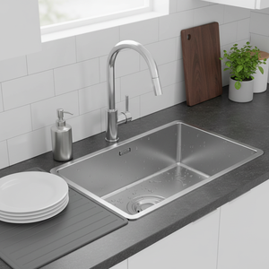 [CALMFORTE] CALMFORTE 540 Scratch Resistant Kitchen Sink with <b>Smooth</b> <b>Brushed</b> Stainless Finish for Daily Use - Product Image 3