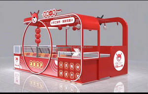 <span class=keywords><strong>Temu</strong></span> Iced Bubble Tea & Coffee Station Showcase Shop-Like Cake Display Kiosk Stands para Mall - Product Image 6