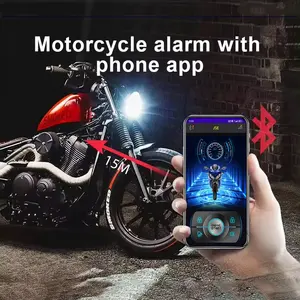 Motorbike Smart App Remote Control Engine Start System Push Button Alarm Key Anti Theft 1 Way Motorcycle Alarm System