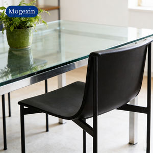 Silla de Comedor de Cuero de Lujo Italiana Moderna con Estructura de Metal Negro - Diseño Súper Cómodo y Duradero para Uso en el Hogar, Oficina y Escuela - Product Image 6