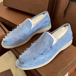 Zapatos Casuales de <span class=keywords><strong>Hombre</strong></span> de Piel de Oveja de Lujo, Estilo Romano Simple, <span class=keywords><strong>Mocasines</strong></span> de Yate de Cuero, Color Sólido Clásico, Versátiles y a la Moda - Product Image 1