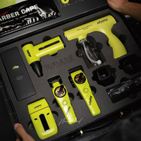 WMARK NG-8637KIT Kit de Barbería Profesional 5 en 1 Verde, Recargable, con Caja de Regalo Portátil para Barbería