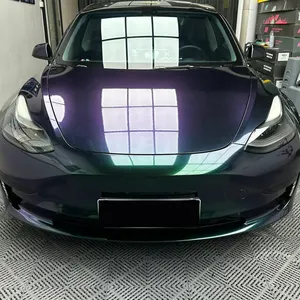 Cameleão roxo de alta qualidade para envoltório de carro, adesivo de vinil para carro DIY brilhante, fornecedores