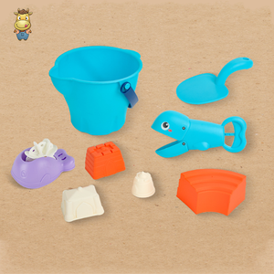 Ensemble de jouets de plage pour enfants 8 pièces : seau, pelle, pince crocodile, moule château – Jouet d'extérieur pour l'été – Vente en gros - Product Image 5