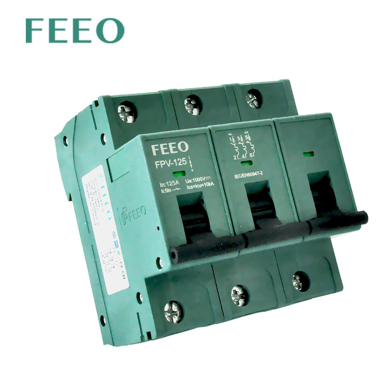 FPV-125 Solar DC Mini Circuit Breaker 80A 100A 125 Amp DC with 10ka Breaking Capacity DIN Rail Mounting · image 3