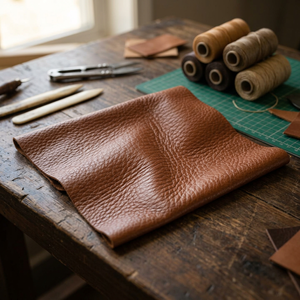 Good Quality Brown Color Genuine <b>Leather</b> For Craft Making Use Handbags Belts <b>Leather</b> Purse Maker Eco Friendly <b>Leather</b> Grain Bulk - Product Image 1