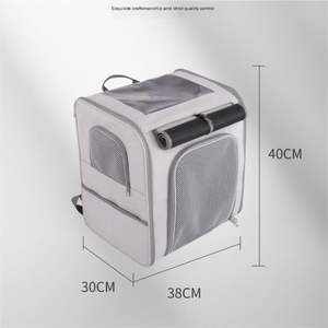 Sac de transport pliable souple et extensible pour vélo avec 4 portes ouvertes et fenêtres en maille, idéal pour animaux de compagnie (chats, chiens) - Product Image 2