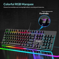 RAIKU L3000 104 Key True Mechanical Gaming Keyboard Blue Switch RGB Backlit Detachable USB Cable for PC Mac Office Esports