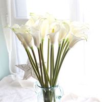 A-999 Hochwertige Künstliche Calla-Lilien in Weinrot und Weiß aus Latex mit Echtgefühl für Hochzeitsdekoration Großhandel