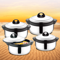 Vente flash : ensembles de casseroles isothermes, boîtes à lunch en acier inoxydable, ensembles de chauffe-plats pour buffet, ensembles de 4