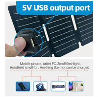 Mini panneaux solaires pliables 12 Watt, panneau solaire 12W ETFE, panneau solaire portable USB pour téléphone portable, pour l'extérieur