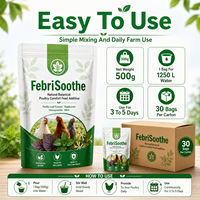 FebriSoothe Extrait Herbal Naturel de Qualité Alimentaire pour Volailles, Soutien Température, Appétit et Défenses, avec Bupleurum Scutellaria Isatis