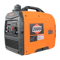 Générateurs portatifs silencieux de soudeuse d'essence d'inverseur durable de 2Kw 1.5Kva avec le moteur 4-Stroke à faible bruit