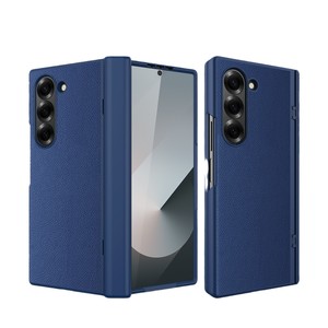 Étui pour Samsung Fold 6 en cuir artificiel couleur unie avec texture litchi, design pliable, disponible en plusieurs couleurs - Product Image 5