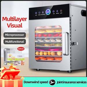 Deshidratador de Alimentos Comercial de Alta Eficiencia Yunqingtech con 8-12 Capas para Secar Vegetales y Frutas en Casa - Product Image 3