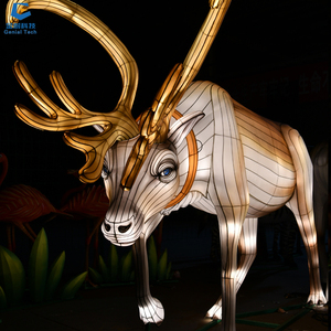 โคมไฟผ้าไหมสไตล์จีน SGFL026ตกแต่งเทศกาลคริสต์มาสโคมไฟกวางสำหรับสวนสนุกและงานเฉลิมฉลองวันขอบคุณพระเจ้า - Product Image 3