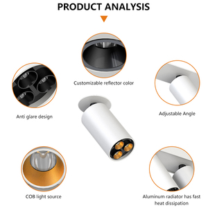 Allawy Skd New Arrival Thương Mại Chống-Lóa Có Thể Điều Chỉnh Nhôm Theo Dõi Ánh Sáng Tại Chỗ Trung Tâm Mua Sắm Trong Nhà Theo Dõi Đèn LED Phù Hợp - Product Image 4