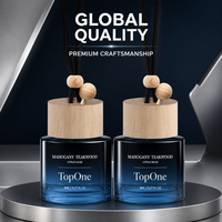Difusor de Coche Colgante TopOne Premium de 8 ml, Botella de Vidrio Grueso Recargable con Fragancia de Aceites Esenciales para Decoración Interior de Automóviles de Lujo