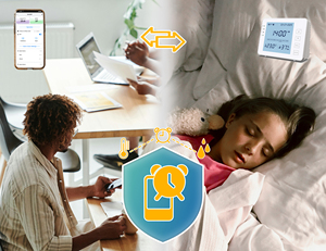 Kỹ thuật số không dây ẩm kế trong nhà Nhiệt kế độ ẩm <span class=keywords><strong>Meter</strong></span> phòng Nhiệt kế, cá nhân ẩm kế Nhiệt kế với đồng hồ báo thức - Product Image 4