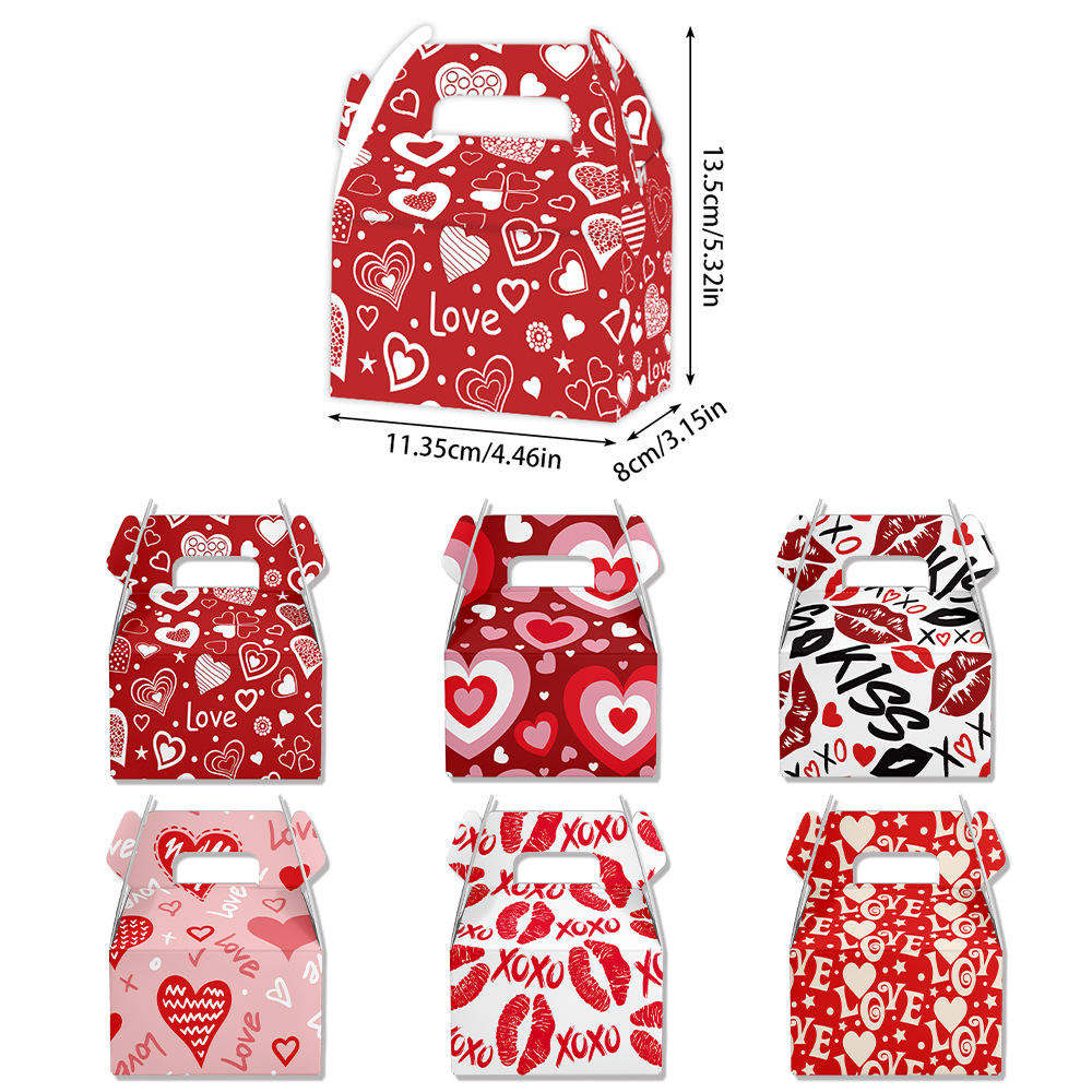 กล่องกระดาษถือสำหรับวันวาเลนไทน์ (18 ชิ้น)