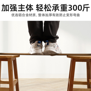 Aluminum Alloy <b>Wardrobe</b> <b>Hanging</b> Rod 0.8mm 1.0mm 1.2mm Thickness Wall Mount Non Detachable Modern Simple Design - Product Image 3
