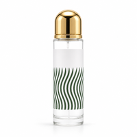 Flacon de parfum de voyage vide 35 ml, style stylo, noir, atomiseur rechargeable avec capuchon argenté, vente en gros, logo personnalisé