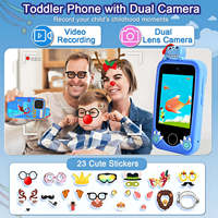 Smartphone éducatif pour enfants avec écran HD de 2,8 pouces, capteur CMOS, fonction MP3, matériau plastique - Cadeau de Noël