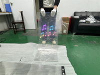 Écran de film holographique LED flexible transparent 3D, écran LED transparent ultra fin, écran publicitaire LED adhésif pour verre