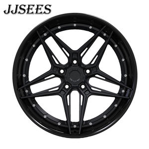 JJSEES Roues de voiture personnalisées 2 pièces rayons noirs 18 19 20 21 22 23 24 26 pouces <span class=keywords><strong>jantes</strong></span> 5X114.3 5X100 5X112 5X120 Pcd pour <span class=keywords><strong>audi</strong></span> A1 A3 - Product Image 3
