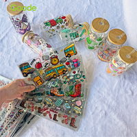 Goode Luxury Bee Floral Cartoon UV untuk Pembungkus Gelas 16oz Tumbler Kaca PET Tahan Air Tahan Lama Ramah Lingkungan Viskositas Tinggi Kustom