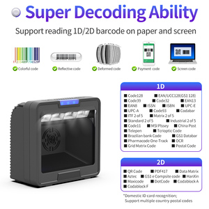 Xincode 2D Omni Directional Máy quét mã vạch 1D có dây Nhúng đầu đọc mã vạch USB <span class=keywords><strong>QR</strong></span> Mã Nền tảng máy quét cho siêu thị - Product Image 2