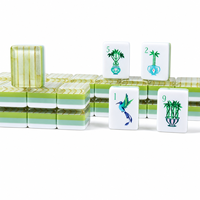 Ensemble de Mahjong américain en acrylique 166 tuiles, 4 couches, imprimé intérieur, NMJL Std 30mm, avec logo personnalisé, étui de voyage, vente en gros, directement de l'usine