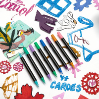 Nouveau stylo micro-plastique noir, fineliner, encre imperméable, pointe fine, marqueur pour dessin et croquis, 24 couleurs permanentes