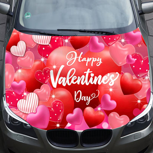 5X4ft Custom Car Hood Cover <b>Flags</b> Valentine's Day Festival Sports Games Suitable for Most Cars and SUVS Best Gift Hood Cover - Product Image 4
