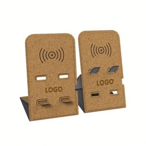 Eco Friendly Spandex UV Printed Wireless Charging Phone Stand Custom Logo <b>Foldable</b> Mobile Phone Holder 15W Fast Charger <b>Desk</b> - Product Image 1