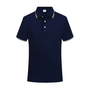 Polos personnalisés de haute qualité avec logo brodé 195G Polos en coton bon marché Polo de couleur unie