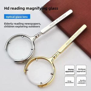 Lupa de Mano HD de Metal con Diseño de Luna Creciente de 70 mm, Estilo Antiguo Ruso, para Lectura, Estudios Arqueológicos y Periódicos - Product Image 3