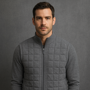 Chaleco de invierno gris Vintage personalizado para hombre Machinelite cremalleras sólidas OEM ODM Nylon/algodón Shell táctico rodante para uso exterior - Product Image 1