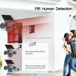 Telecamera di Sicurezza Esterna V380 Pro con Doppia Alimentazione Solare, Rete 4G, 3 Obiettivi, Basso Consumo, Wireless, PTZ, Compatibile con Cloud, Rilevamento Movimento - Product Image 4