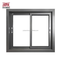 Ventanas Corredizas Dobles de Aleación de Aluminio Modernas, con Persianas, Calificadas por Energy Star, Aislamiento Térmico, Apertura Horizontal Abatible